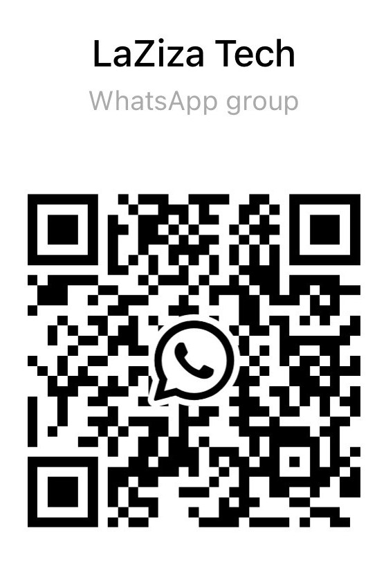Scan to join the Laziza Tech WhatsApp group
